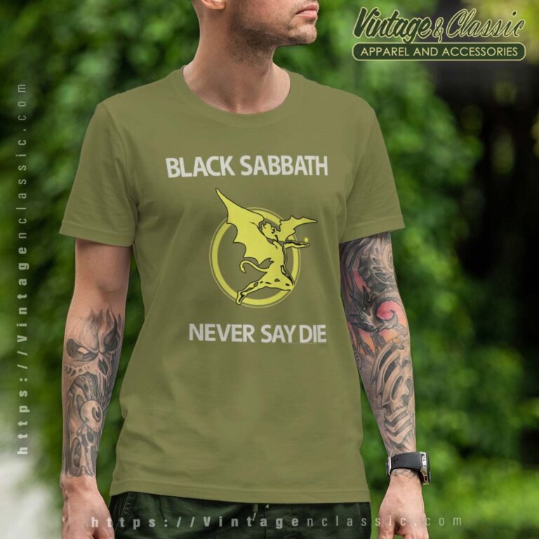 Black Sabbath Never Say Die Creature Premium Tshirt Black Sabbath Never Say Die Creature Premium Tshirt