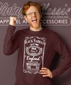 Black Sabbath Paranoid Whiskey Long Sleeve Tee