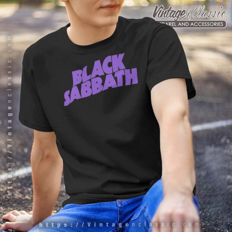 Black Sabbath Purple Logo Premium Tshirt Black Sabbath Purple Logo Premium Tshirt
