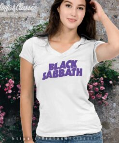 Black Sabbath Purple Logo Premium Shirt 1 Black Sabbath Purple Logo Premium Vneck