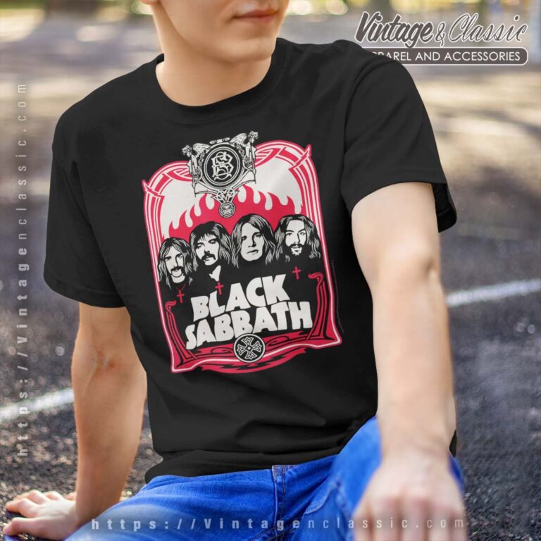 Black Sabbath Red Flames Tshirt Black Sabbath Red Flames Tshirt