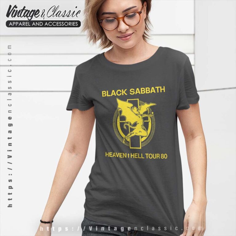 Black Sabbath Shirt Heaven And Hell Tour 1980 Women TShirt Black Sabbath Shirt Heaven And Hell Tour 1980 Women TShirt