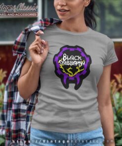 Black Sabbath Shirt Logo Brand Sticker Font Women TShirt