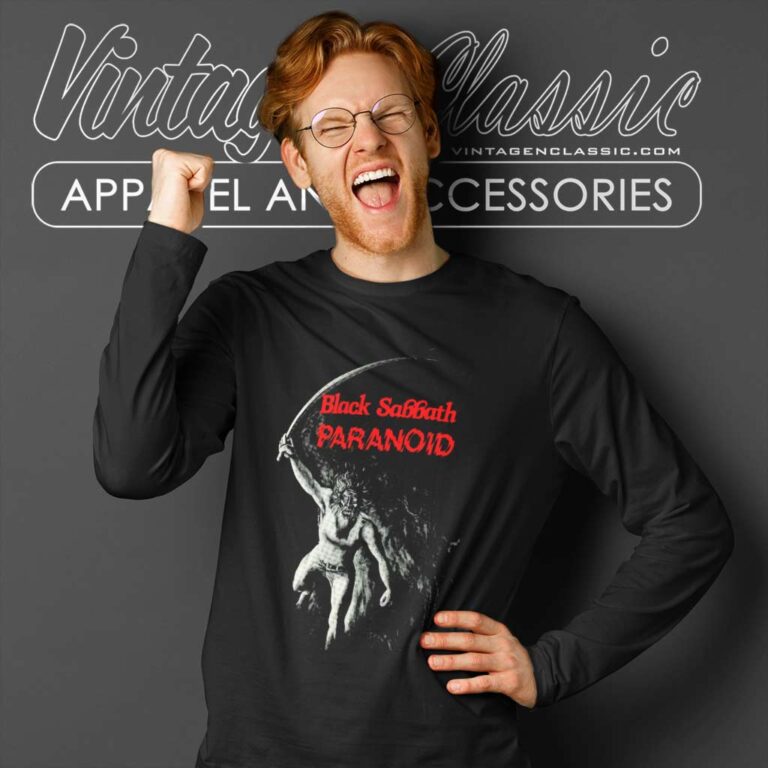 Black Sabbath Shirt Paranoid Japan Long Sleeve Tee Black Sabbath Shirt Paranoid Japan Long Sleeve Tee