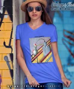 Black Sabbath Shirt Technical Ecstasy V Neck TShirt