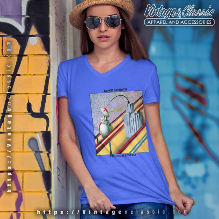 Black Sabbath Shirt Technical Ecstasy V Neck TShirt Black Sabbath Shirt Technical Ecstasy V Neck TShirt