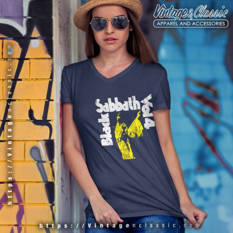 Black Sabbath Shirt Vol 4 Album Cover V Neck TShirt Black Sabbath Shirt Vol 4 Album Cover V Neck TShirt