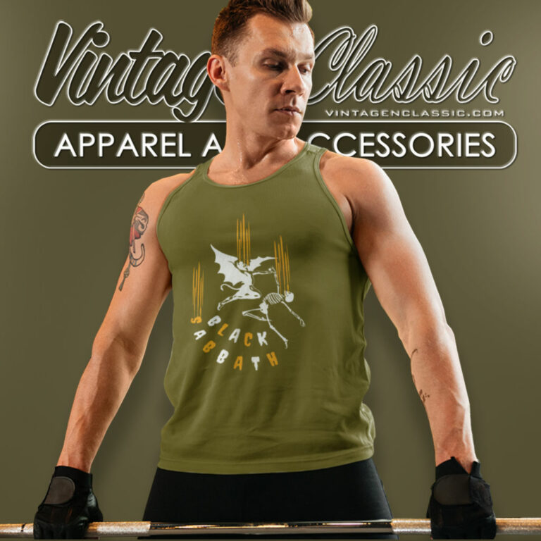 Black Sabbath Winged Devil Rare 80s Tank Top Racerback Black Sabbath Winged Devil Rare 80s Tank Top Racerback