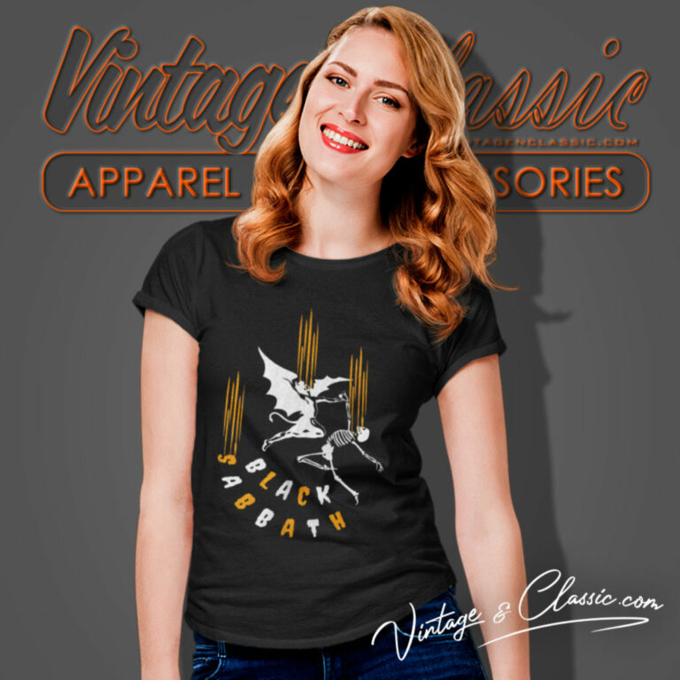 Black Sabbath Winged Devil Rare 80s Women T Shirt Black Sabbath Winged Devil Rare 80s Women T Shirt