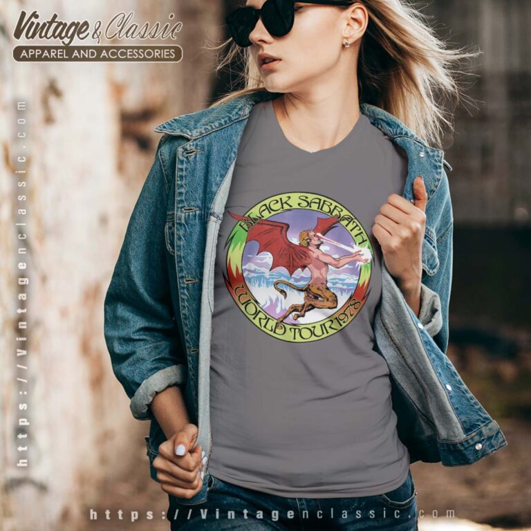 Black Sabbath World Tour 78 Vneck Black Sabbath World Tour 78 Vneck