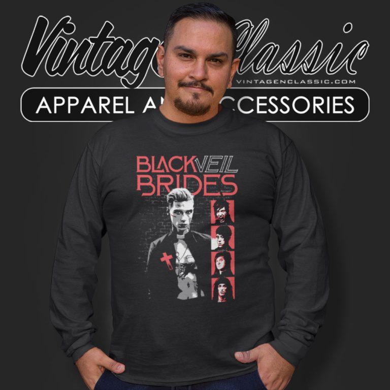 Black Veil Brides Cross Long Sleeve Tee 1 Black Veil Brides Cross Long Sleeve Tee 1