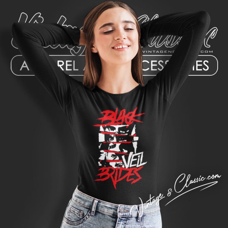 Black Veil Brides Faces Long Sleeve Tee Black Veil Brides Faces Long Sleeve Tee