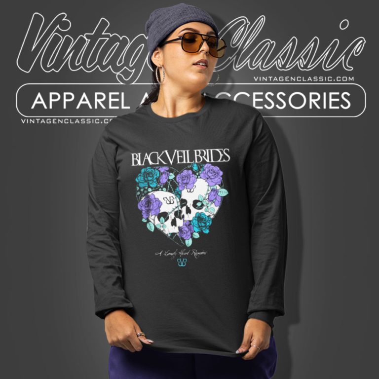 Black Veil Brides Lonely Heart Long Sleeve Tee Black Veil Brides Lonely Heart Long Sleeve Tee
