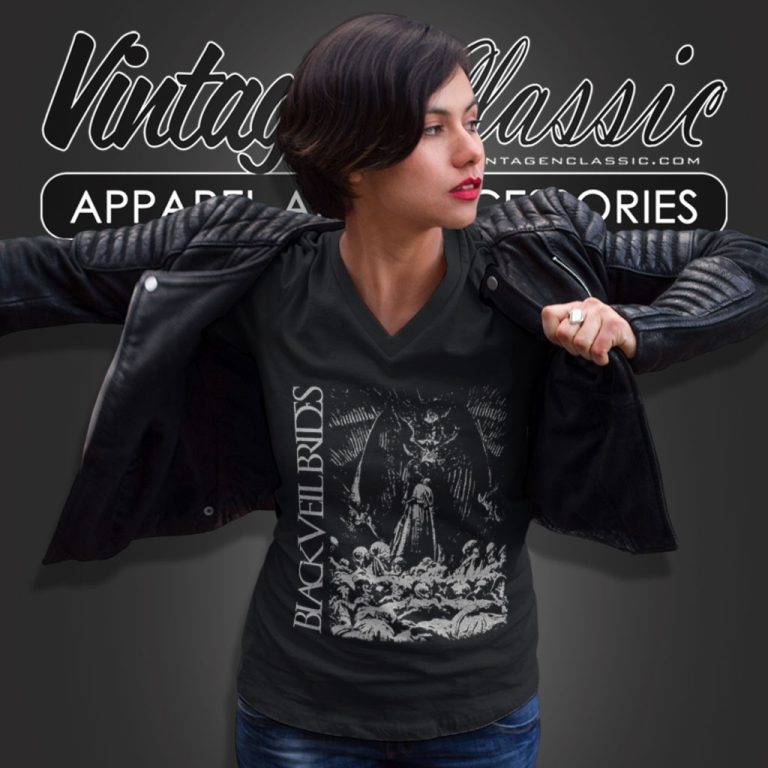 Black Veil Brides Mourning V Neck TShirt Black Veil Brides Mourning V Neck TShirt