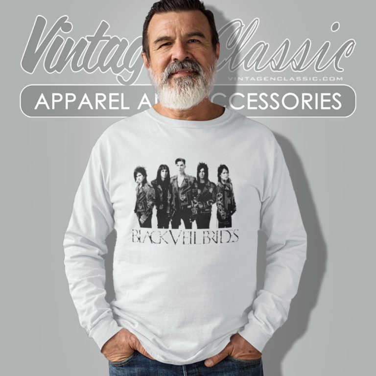 Black Veil Brides Photo Dateback Long Sleeve Tee Black Veil Brides Photo Dateback Long Sleeve Tee