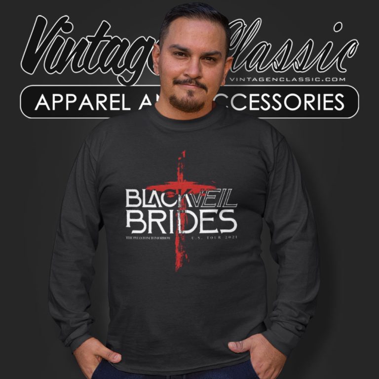 Black Veil Brides Red Cross Long Sleeve Tee Black Veil Brides Red Cross Long Sleeve Tee