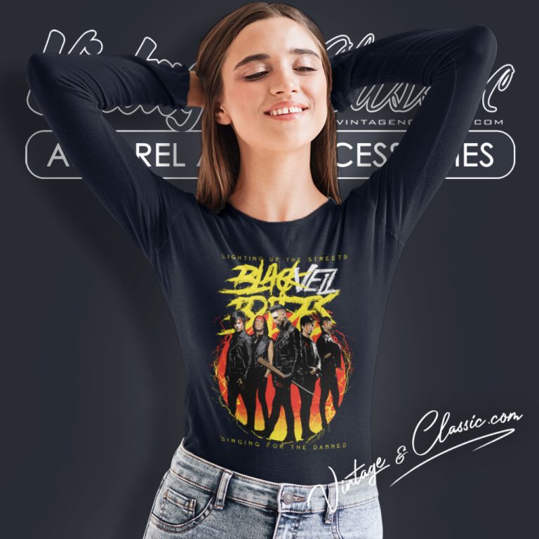 Black Veil Brides Shirt Lighting Up The Streets Long Sleeve Tee 1 Black Veil Brides Shirt Lighting Up The Streets Long Sleeve Tee 1