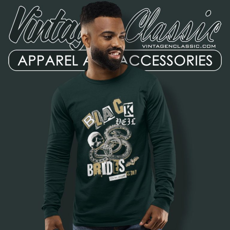 Black Veil Brides Shirt Not Afraid To Die Long Sleeve Tee Black Veil Brides Shirt Not Afraid To Die Long Sleeve Tee