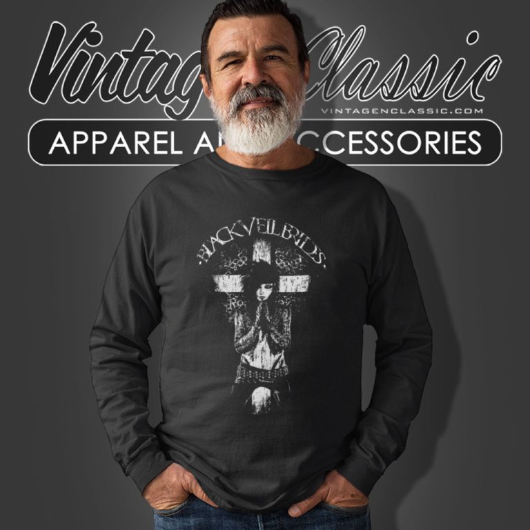 Black Veil Brides Shirt Scarlet Cross Long Sleeve Tee Black Veil Brides Shirt Scarlet Cross Long Sleeve Tee