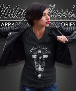 Black Veil Brides Shirt Scarlet Cross V Neck TShirt