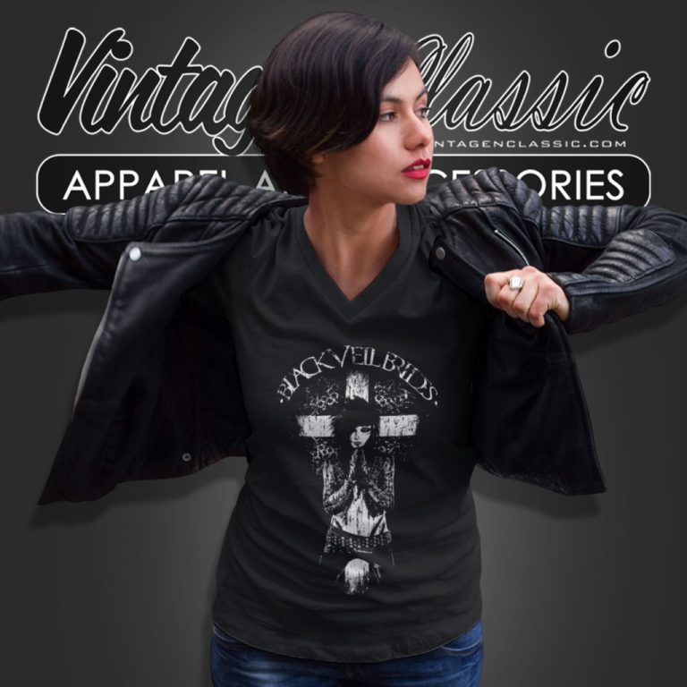 Black Veil Brides Shirt Scarlet Cross V Neck TShirt Black Veil Brides Shirt Scarlet Cross V Neck TShirt