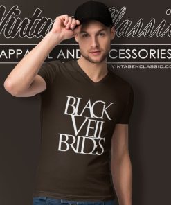 Black Veil Brides Skull V Neck TShirt