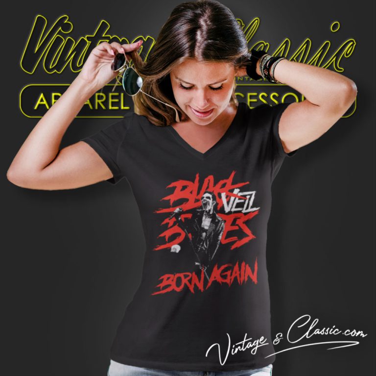Black Veil Brides The Fighter V Neck TShirt Black Veil Brides The Fighter V Neck TShirt