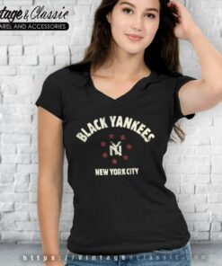 Black Yankees New York City V Neck TShirt