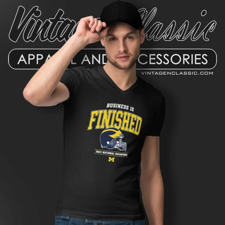 Blake Corum Michigan Business Is Finished 2023 V Neck TShirt Blake Corum Michigan Business Is Finished 2023 V Neck TShirt