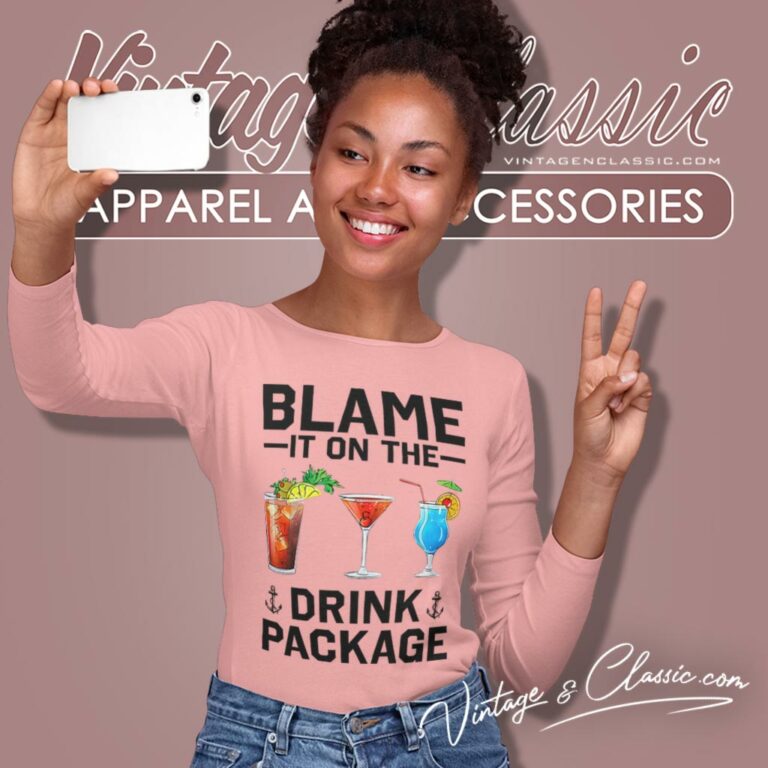 Blame It On The Drink Package Long Sleeve Tee Blame It On The Drink Package Long Sleeve Tee