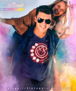 Blink 182 20 Years Anniversary V Neck TShirt