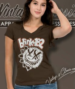 Blink 182 2023 World Tour V Neck TShirt
