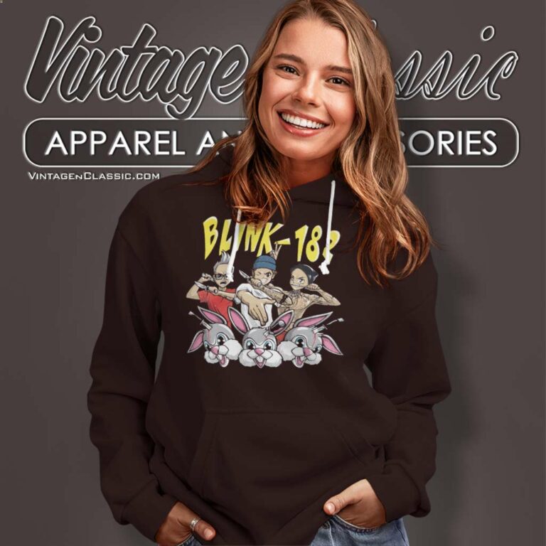 Blink 182 Band Vs Bunnies Hoodie Blink 182 Band Vs Bunnies Hoodie
