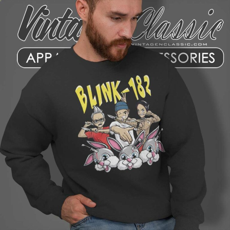Blink 182 Band Vs Bunnies Sweatshirt Blink 182 Band Vs Bunnies Sweatshirt