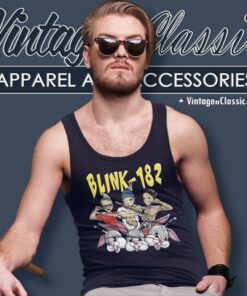 Blink 182 Band Vs Bunnies Tank Top Racerback