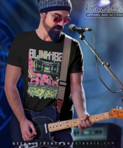 Blink 182 Boombox Aliens Fluorescent T Shirt