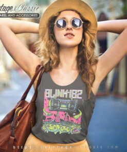 Blink 182 Boombox Aliens Fluorescent Tank Top Racerback