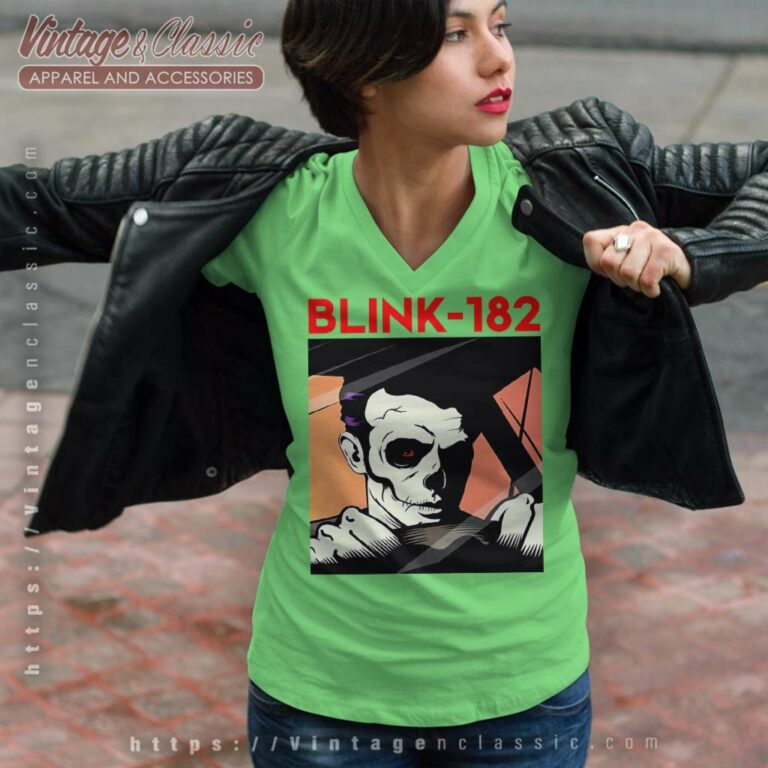 Blink 182 California Driver V Neck TShirt Blink 182 California Driver V Neck TShirt