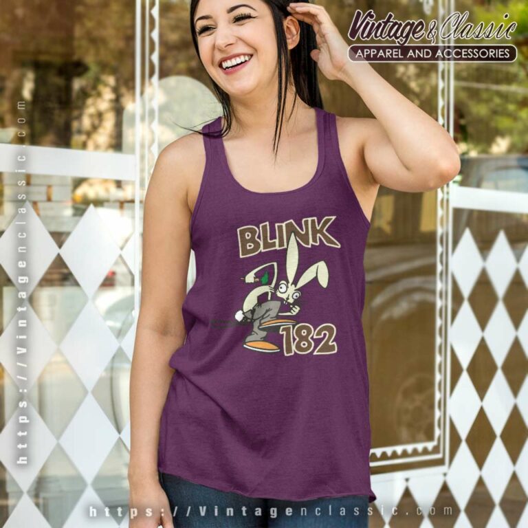Blink 182 Classic Bunny Tank Top Racerback Blink 182 Classic Bunny Tank Top Racerback