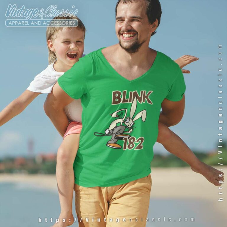 Blink 182 Classic Bunny V Neck TShirt Blink 182 Classic Bunny V Neck TShirt