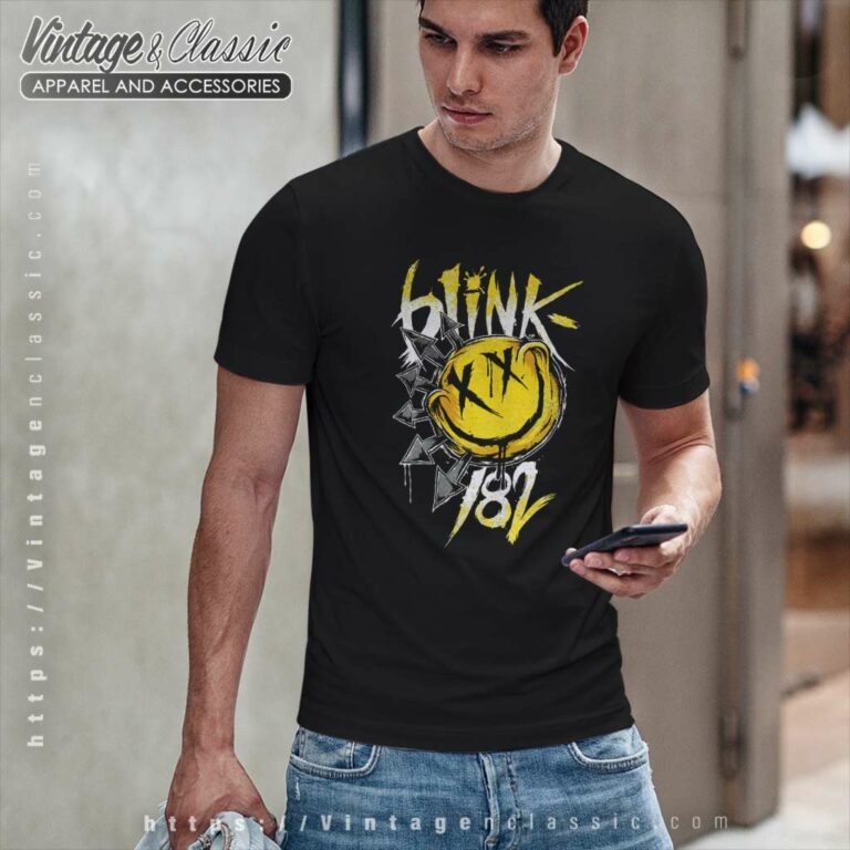Blink 182 Happy Face Logo T Shirt Blink 182 Happy Face Logo T Shirt