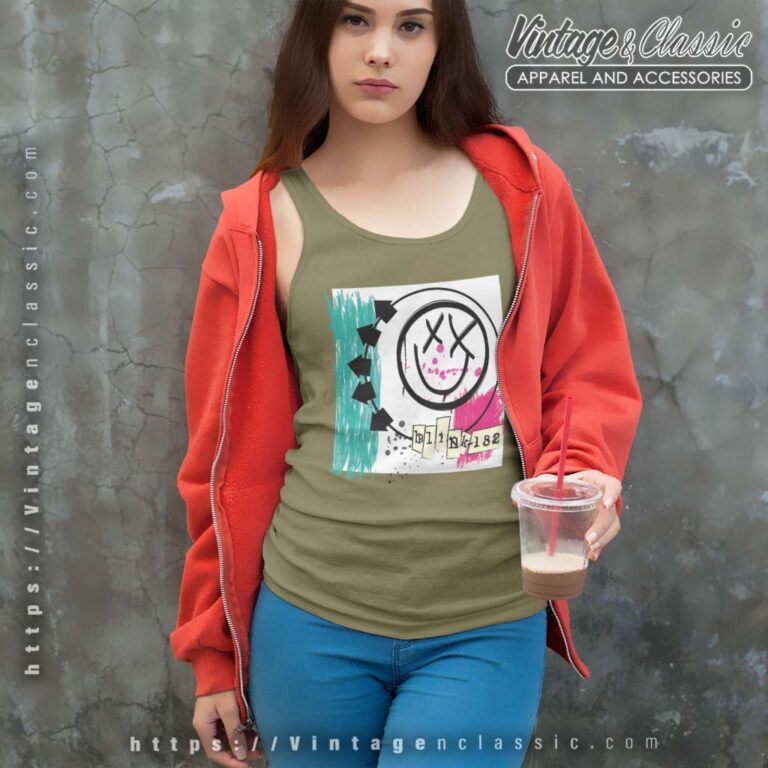 Blink 182 Logo Punk Rock Podcast Tank Top Racerback Blink 182 Logo Punk Rock Podcast Tank Top Racerback