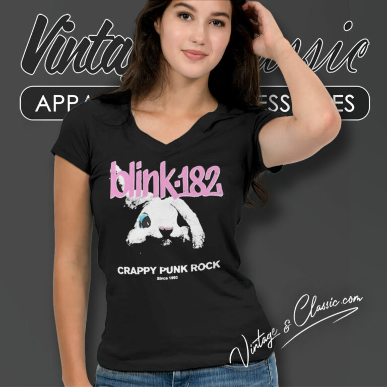 Blink 182 Merch Crappy Punk Rock Since 1992 V Neck TShirt 5 Blink 182 Merch Crappy Punk Rock Since 1992 V Neck TShirt 5