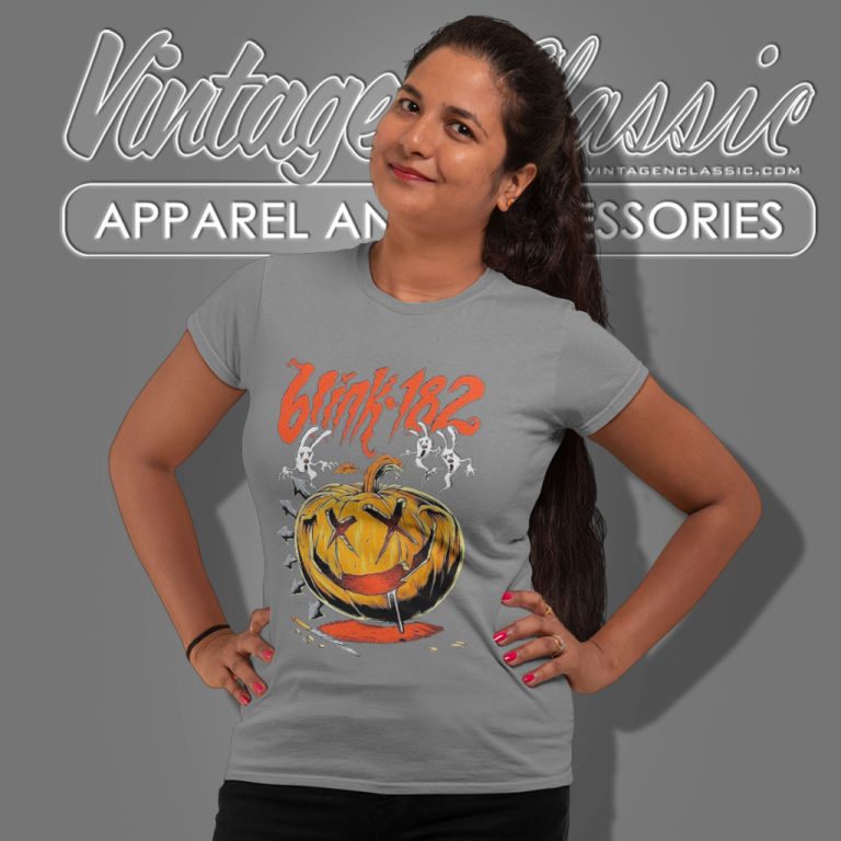 Blink 182 Pumpkin Halloween Women T Shirt Blink 182 Pumpkin Halloween Women T Shirt