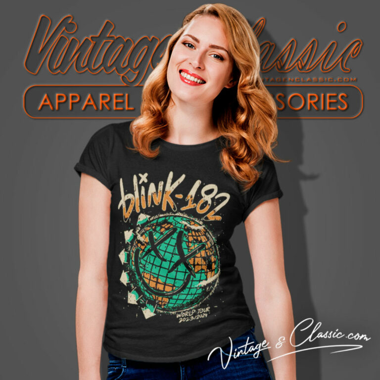 Blink 182 Shirt Concert Merch Rock Hard Tour 2023 2024 Women T Shirt Blink 182 Shirt Concert Merch Rock Hard Tour 2023 2024 Women T Shirt