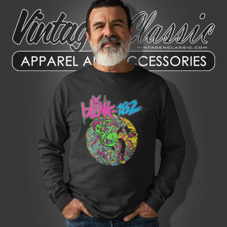 Blink 182 Shirt Overboard Event Slim Fit Long Sleeve Tee Blink 182 Shirt Overboard Event Slim Fit Long Sleeve Tee