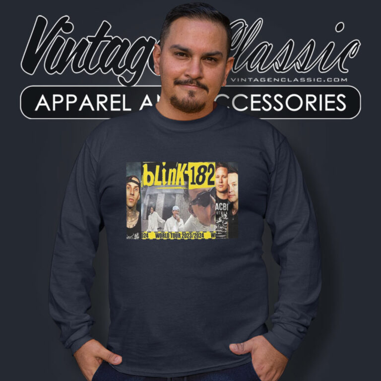 Blink 182 Shirt World Tour 2023 2024 Long Sleeve Tee Blink 182 Shirt World Tour 2023 2024 Long Sleeve Tee