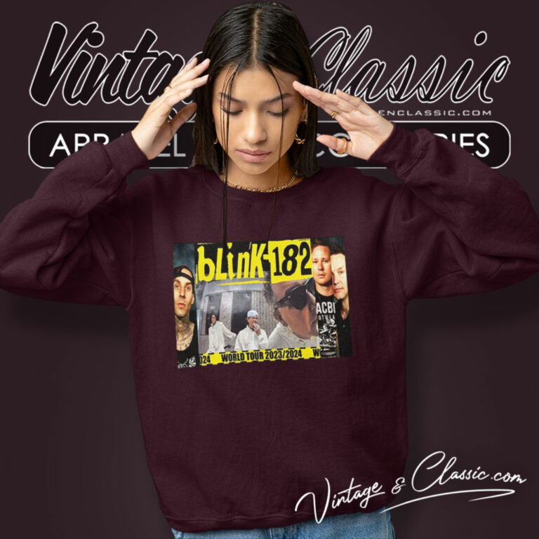 Blink 182 Shirt World Tour 2023 2024 Sweatshirt Blink 182 Shirt World Tour 2023 2024 Sweatshirt