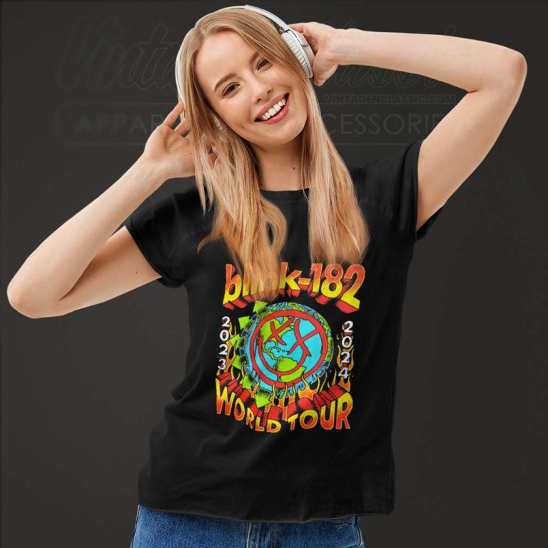 Blink 182 Shirt World Tour 2023 2024 Women TShirt Blink 182 Shirt World Tour 2023 2024 Women TShirt