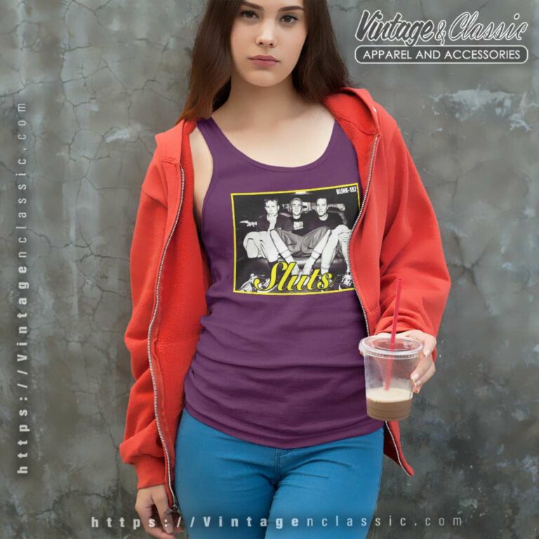 Blink 182 Sluts Tank Top Racerback Blink 182 Sluts Tank Top Racerback